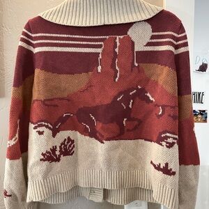 Pendleton Western Scenic Graphic Womens Cardigan M